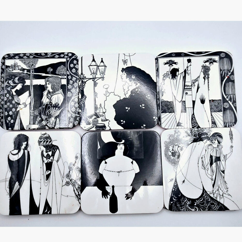 Aubrey Vincent Beardsley Art Prints on Coaster Pre-owned Total 12